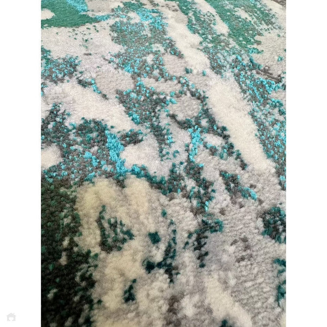 Apollo GR580 Modern Abstract Distressed Metallic Shimmer High-Density Textured Low Profile Short-Pile Grey/Green/Cream Rug-Think Rugs-Rug Love - The Most Loved Rug Store