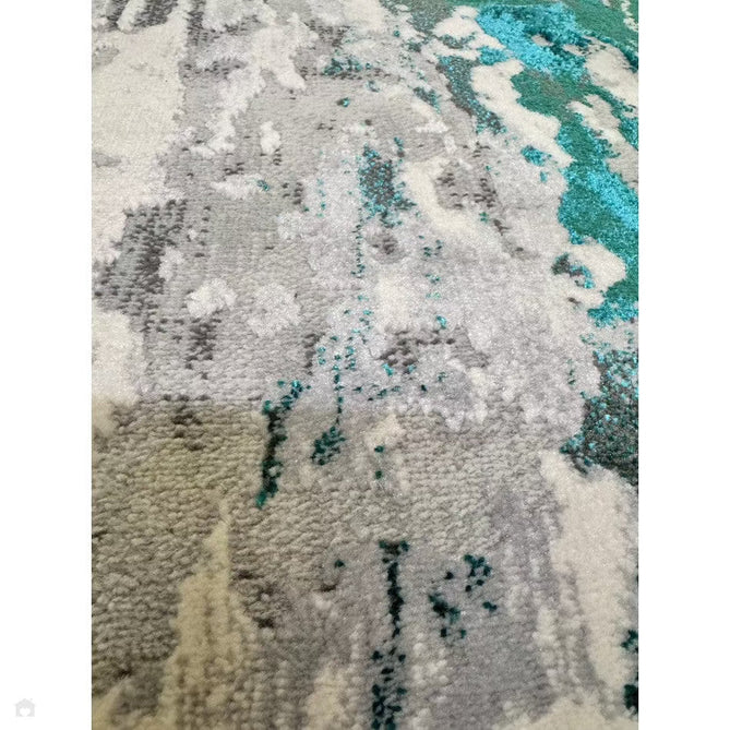 Apollo GR580 Modern Abstract Distressed Metallic Shimmer High-Density Textured Low Profile Short-Pile Grey/Green/Cream Rug-Think Rugs-Rug Love - The Most Loved Rug Store