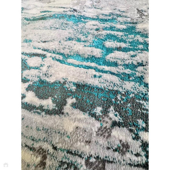 Apollo GR580 Modern Abstract Distressed Metallic Shimmer High-Density Textured Low Profile Short-Pile Grey/Green/Cream Rug-Think Rugs-Rug Love - The Most Loved Rug Store