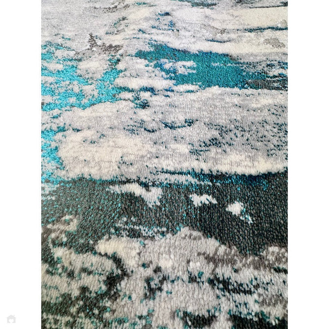 Apollo GR580 Modern Abstract Distressed Metallic Shimmer High-Density Textured Low Profile Short-Pile Grey/Green/Cream Rug-Think Rugs-Rug Love - The Most Loved Rug Store