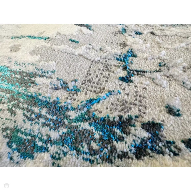 Apollo GR580 Modern Abstract Distressed Metallic Shimmer High-Density Textured Low Profile Short-Pile Grey/Green/Cream Rug-Think Rugs-Rug Love - The Most Loved Rug Store