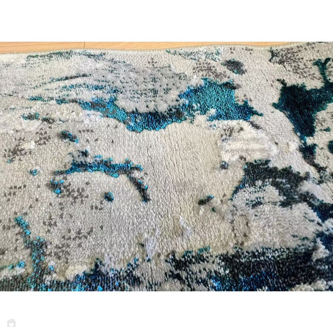 Apollo GR580 Modern Abstract Distressed Metallic Shimmer High-Density Textured Low Profile Short-Pile Grey/Green/Cream Rug-Think Rugs-Rug Love - The Most Loved Rug Store
