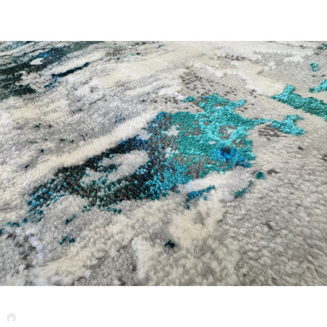 Apollo GR580 Modern Abstract Distressed Metallic Shimmer High-Density Textured Low Profile Short-Pile Grey/Green/Cream Rug-Think Rugs-Rug Love - The Most Loved Rug Store