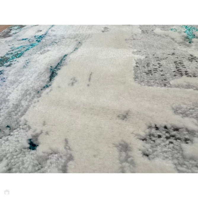 Apollo GR580 Modern Abstract Distressed Metallic Shimmer High-Density Textured Low Profile Short-Pile Grey/Green/Cream Rug-Think Rugs-Rug Love - The Most Loved Rug Store