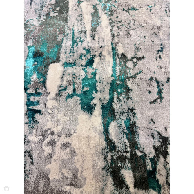 Apollo GR580 Modern Abstract Distressed Metallic Shimmer High-Density Textured Low Profile Short-Pile Grey/Green/Cream Rug-Think Rugs-Rug Love - The Most Loved Rug Store