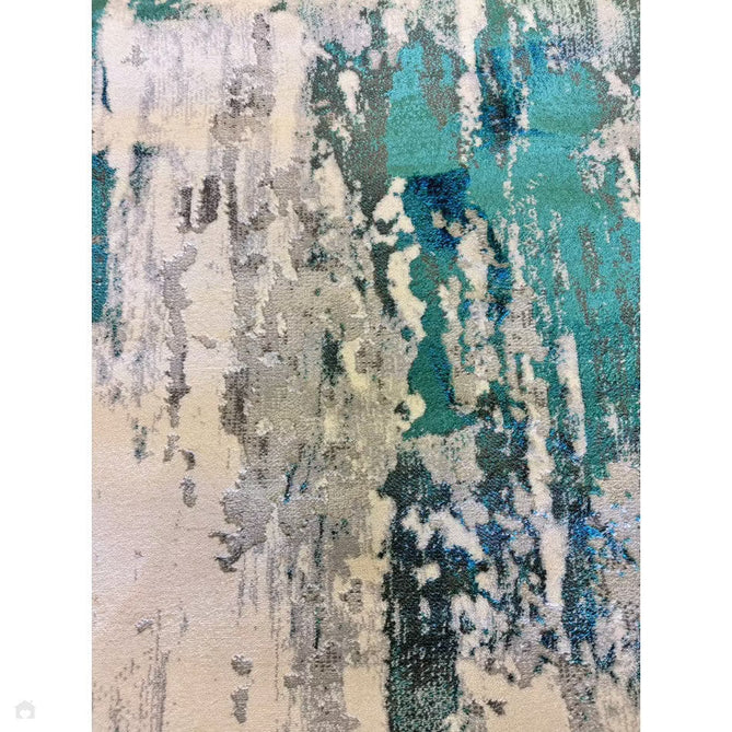 Apollo GR580 Modern Abstract Distressed Metallic Shimmer High-Density Textured Low Profile Short-Pile Grey/Green/Cream Rug-Think Rugs-Rug Love - The Most Loved Rug Store