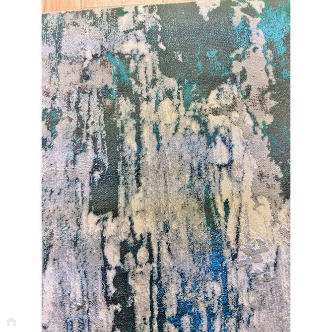 Apollo GR580 Modern Abstract Distressed Metallic Shimmer High-Density Textured Low Profile Short-Pile Grey/Green/Cream Rug-Think Rugs-Rug Love - The Most Loved Rug Store