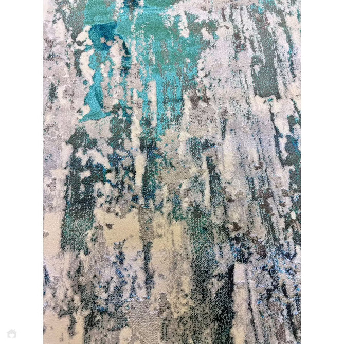 Apollo GR580 Modern Abstract Distressed Metallic Shimmer High-Density Textured Low Profile Short-Pile Grey/Green/Cream Rug-Think Rugs-Rug Love - The Most Loved Rug Store