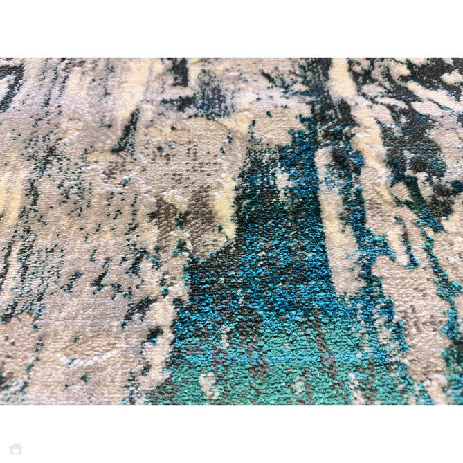 Apollo GR580 Modern Abstract Distressed Metallic Shimmer High-Density Textured Low Profile Short-Pile Grey/Green/Cream Rug-Think Rugs-Rug Love - The Most Loved Rug Store