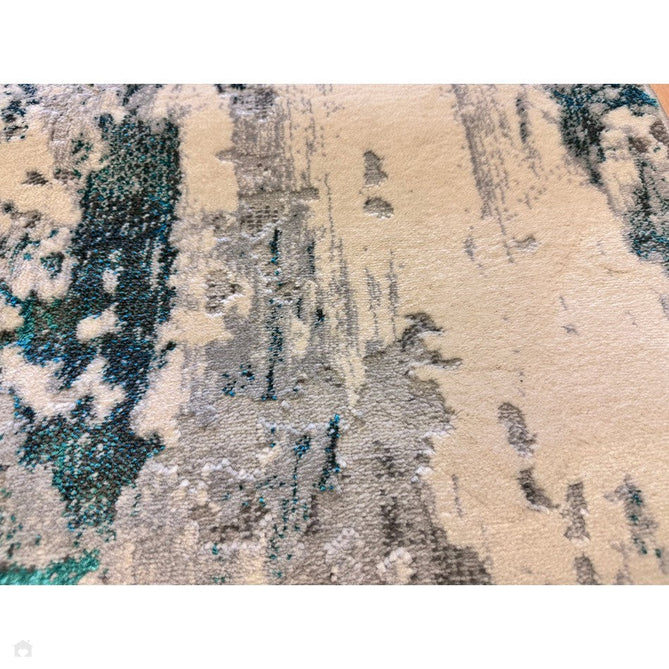 Apollo GR580 Modern Abstract Distressed Metallic Shimmer High-Density Textured Low Profile Short-Pile Grey/Green/Cream Rug-Think Rugs-Rug Love - The Most Loved Rug Store