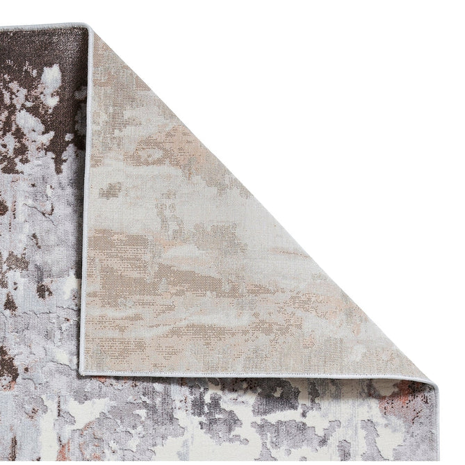 Apollo GR580 Modern Abstract Distressed Metallic Shimmer High-Density Textured Low Profile Short-Pile Grey/Rose/Cream Rug-Think Rugs-Rug Love - The Most Loved Rug Store