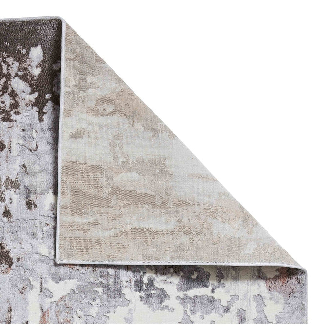 Apollo GR580 Modern Abstract Distressed Metallic Shimmer High-Density Textured Low Profile Short-Pile Grey/Rose/Cream Rug-Think Rugs-Rug Love - The Most Loved Rug Store
