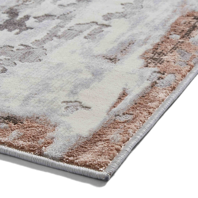 Apollo GR580 Modern Abstract Distressed Metallic Shimmer High-Density Textured Low Profile Short-Pile Grey/Rose/Cream Rug-Think Rugs-Rug Love - The Most Loved Rug Store