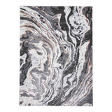 Apollo GR584 Modern Abstract Distressed Marble Metallic Shimmer High-Density Textured Flat Pile Grey/Rose/Cream Rug