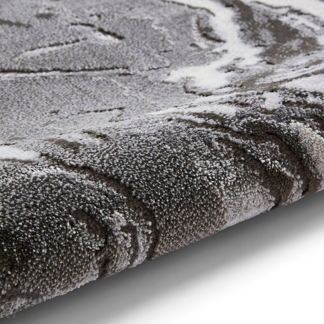 Apollo GR584 Modern Abstract Distressed Marble Metallic Shimmer High-Density Textured Low Profile Short-Pile Grey/Cream Rug-Think Rugs-Rug Love - The Most Loved Rug Store
