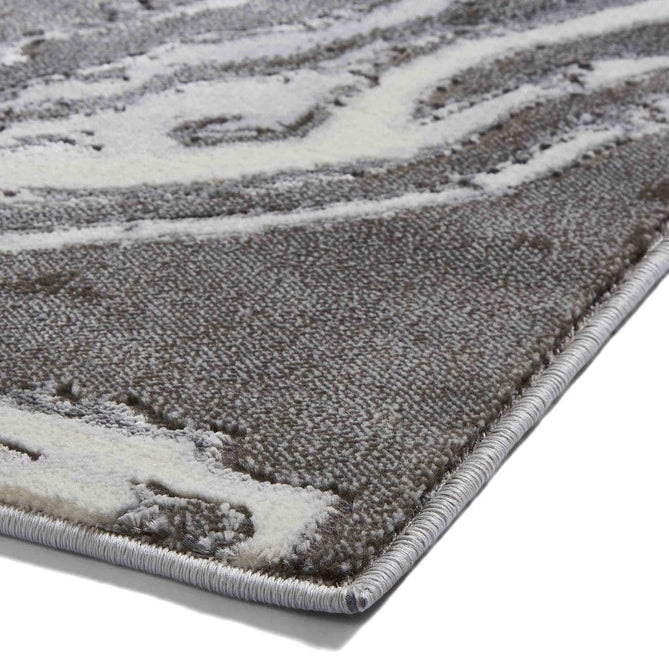 Apollo GR584 Modern Abstract Distressed Marble Metallic Shimmer High-Density Textured Low Profile Short-Pile Grey/Cream Rug-Think Rugs-Rug Love - The Most Loved Rug Store