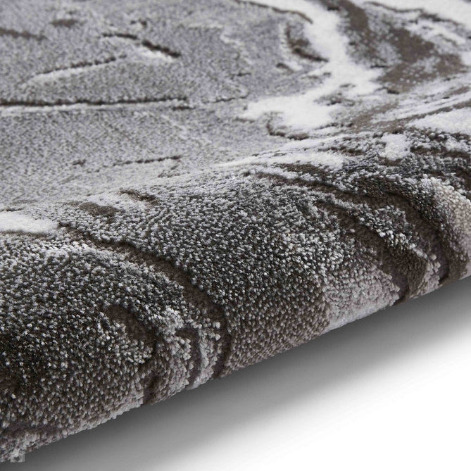 Apollo GR584 Modern Abstract Distressed Marble Metallic Shimmer High-Density Textured Low Profile Short-Pile Grey/Cream Rug-Think Rugs-Rug Love - The Most Loved Rug Store