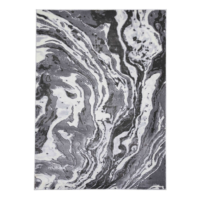 Apollo GR584 Modern Abstract Distressed Marble Metallic Shimmer High-Density Textured Low Profile Short-Pile Grey/Cream Rug-Think Rugs-Rug Love - The Most Loved Rug Store