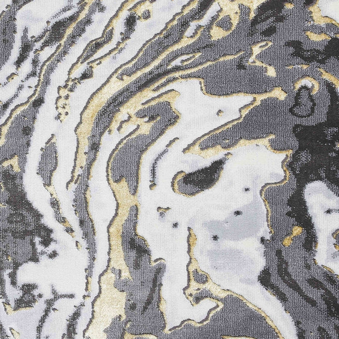 Apollo GR584 Modern Abstract Distressed Marble Metallic Shimmer High-Density Textured Low Profile Short-Pile Grey/Gold/Cream Rug-Think Rugs-Rug Love - The Most Loved Rug Store