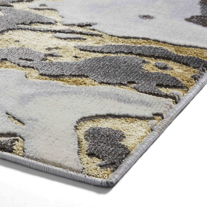 Apollo GR584 Modern Abstract Distressed Marble Metallic Shimmer High-Density Textured Low Profile Short-Pile Grey/Gold/Cream Rug-Think Rugs-Rug Love - The Most Loved Rug Store