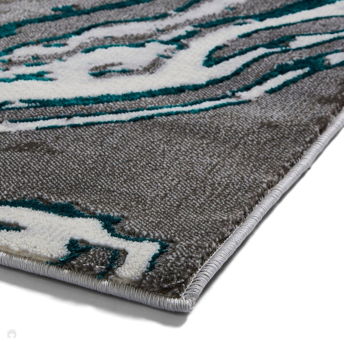 Apollo GR584 Modern Abstract Distressed Marble Metallic Shimmer High-Density Textured Low Profile Short-Pile Grey/Green/Cream Rug-Think Rugs-Rug Love - The Most Loved Rug Store