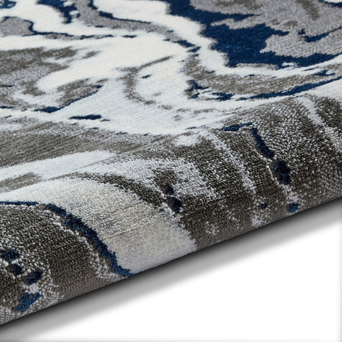 Apollo GR584 Modern Abstract Distressed Marble Metallic Shimmer High-Density Textured Low Profile Short-Pile Grey/Navy/Cream Rug-Think Rugs-Rug Love - The Most Loved Rug Store