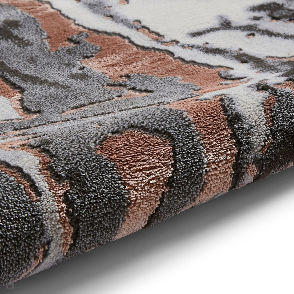 Apollo GR584 Grey/Rose Rug 120 x 170 cm Lowest Price £79.00 | Rug Love