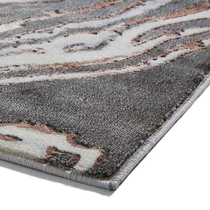 Apollo GR584 Modern Abstract Distressed Marble Metallic Shimmer High-Density Textured Low Profile Short-Pile Grey/Rose/Cream Rug-Think Rugs-Rug Love - The Most Loved Rug Store