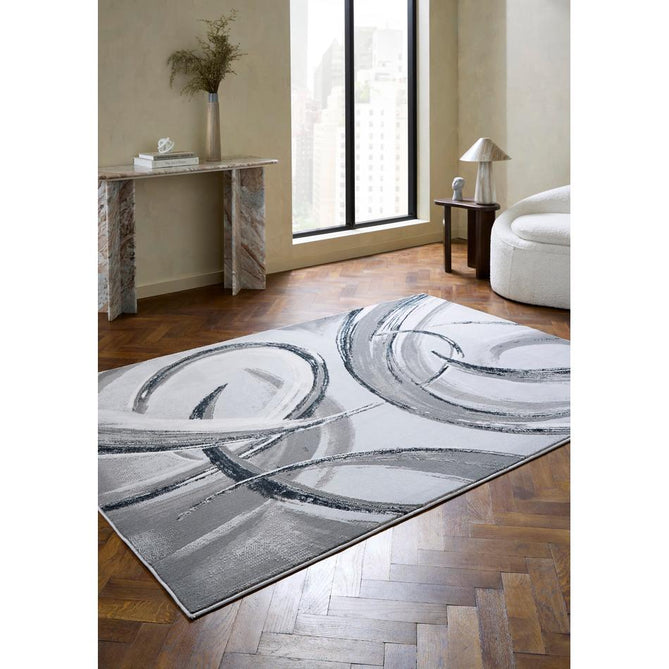 Apollo HF126 Grey/Dark Blue Rug