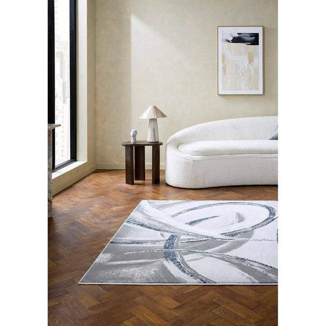 Apollo HF126 Grey/Dark Blue Rug