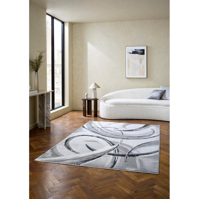 Apollo HF126 Grey/Dark Blue Rug