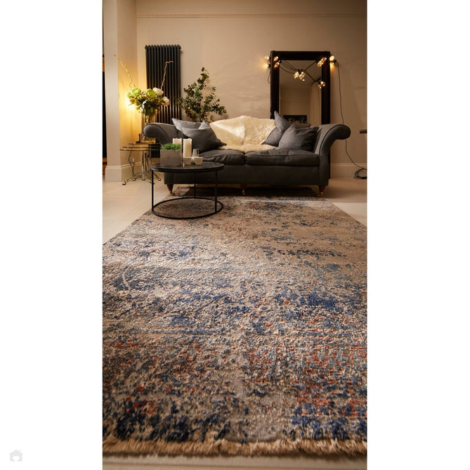 Arabesque Grey/Blue/Natural/Rust/Multicolour Rug-Origins-Rug Love - The Most Loved Rug Store