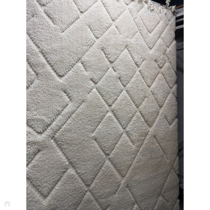 Ariana AR04 Vanilla Modern Moroccan Berber Textured Hi-Low Cut+Loop Pile Soft Plush Boho Shaggy Cream Rug-Asiatic Carpets-Rug Love - The Most Loved Rug Store