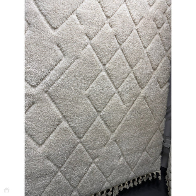 Ariana AR04 Vanilla Modern Moroccan Berber Textured Hi-Low Cut+Loop Pile Soft Plush Boho Shaggy Cream Rug-Asiatic Carpets-Rug Love - The Most Loved Rug Store