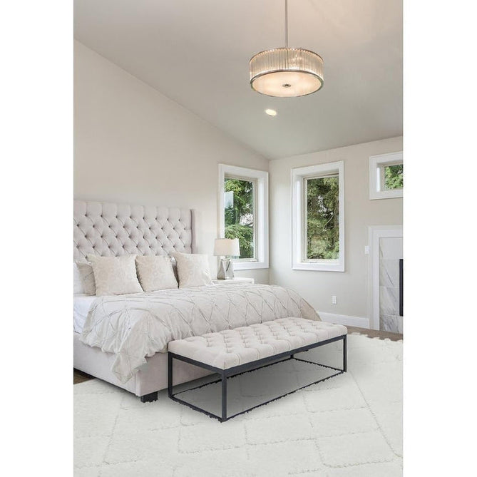 Ariana AR04 Vanilla Modern Moroccan Berber Textured Hi-Low Cut+Loop Pile Soft Plush Boho Shaggy Cream Rug-Asiatic Carpets-Rug Love - The Most Loved Rug Store