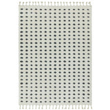 Ariana AR05 Dotty Modern Moroccan Berber Textured Hi-Low Cut+Loop Pile Soft Plush Boho Shaggy Cream/Grey Rug