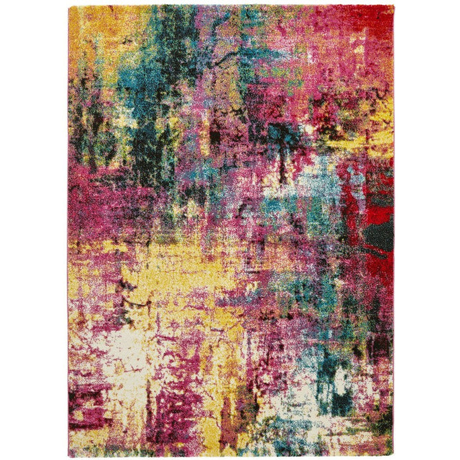 Art ART101 Modern Abstract Soft Easy Care Durable Polypropylene Multicolour Rug 200x290cm
