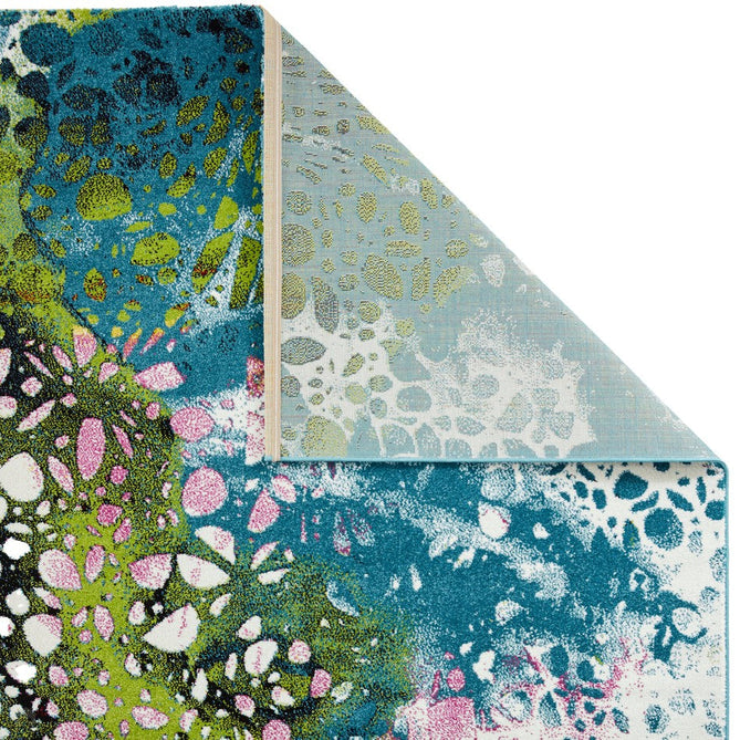 Art ART103 Modern Abstract Soft Easy Care Durable Polypropylene Blue/Multicolour Rug-Concept Looms-Rug Love - The Most Loved Rug Store