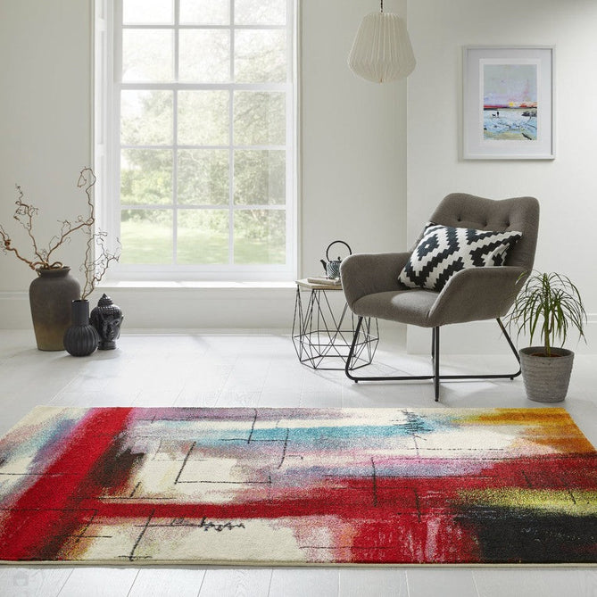 Art ART106 Modern Abstract Soft Easy Care Durable Polypropylene Multicolour Rug-Concept Looms-Rug Love - The Most Loved Rug Store