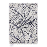 Artemis B8403A Modern Abstract Marble Metallic Shimmer Textured High-Density Soft-Touch Blue/Silver/Cream Rug