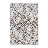Artemis B8403A Modern Abstract Marble Metallic Shimmer Textured High-Density Soft-Touch Gold/Silver/Cream Rug