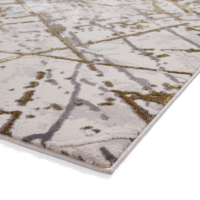 Artemis B8403A Modern Abstract Marble Metallic Shimmer Textured High-Density Soft-Touch Silver/Gold/Cream Rug-Think Rugs-Rug Love - The Most Loved Rug Store