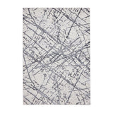 Artemis B8403A Modern Abstract Marble Metallic Shimmer Textured High-Density Soft-Touch Silver/Grey/Cream Rug
