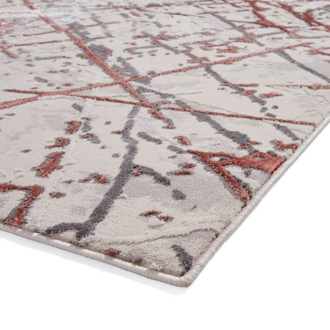 Artemis B8403A Modern Abstract Marble Metallic Shimmer Textured High-Density Soft-Touch Silver/Pink/Cream Rug-Think Rugs-Rug Love - The Most Loved Rug Store