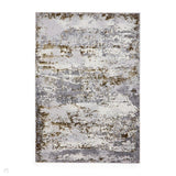 Artemis B9289A Modern Abstract Marbled Metallic Shimmer Textured High-Density Soft-Touch Gold/Grey/Cream Rug