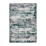 Artemis B9289A Modern Abstract Marbled Metallic Shimmer Textured High-Density Soft-Touch Green/Grey/Cream Rug