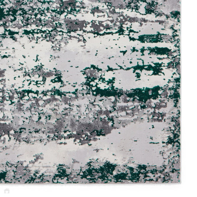 Artemis B9289A Modern Abstract Marbled Metallic Shimmer Textured High-Density Soft-Touch Grey/Green/Cream Rug-Think Rugs-Rug Love - The Most Loved Rug Store