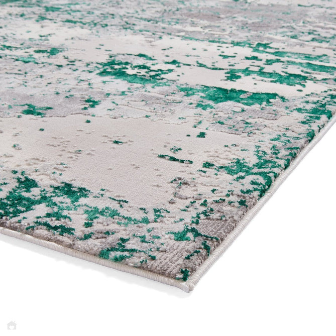Artemis B9289A Modern Abstract Marbled Metallic Shimmer Textured High-Density Soft-Touch Grey/Green/Cream Rug-Think Rugs-Rug Love - The Most Loved Rug Store