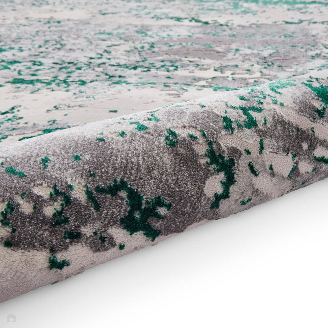 Artemis B9289A Modern Abstract Marbled Metallic Shimmer Textured High-Density Soft-Touch Grey/Green/Cream Rug-Think Rugs-Rug Love - The Most Loved Rug Store