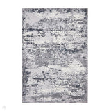 Artemis B9289A Modern Abstract Marbled Metallic Shimmer Textured High-Density Soft-Touch Grey/Silver/Cream Rug